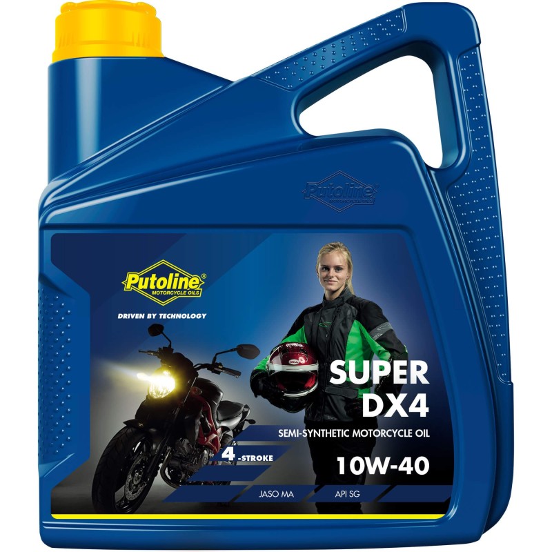 Huile moteur Putoline 4T 10W-40 Semi Synthétique Super DX4 4 litres Huile moteur Putoline 4T 10W-40 Semi Synthétique Super DX4 4 litres