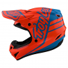 Casque Troy lee design GP Polyacrylite Orange / Bleu cyan