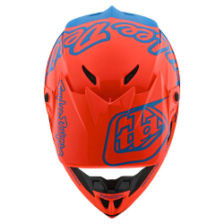 Casque Troy lee design GP Polyacrylite Orange / Bleu cyan