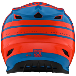 Casque Troy lee design GP Polyacrylite Orange / Bleu cyan