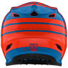 Casque Troy lee design GP Polyacrylite Orange / Bleu cyan