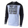 Maillot Troy lee design GP raceshop blanc