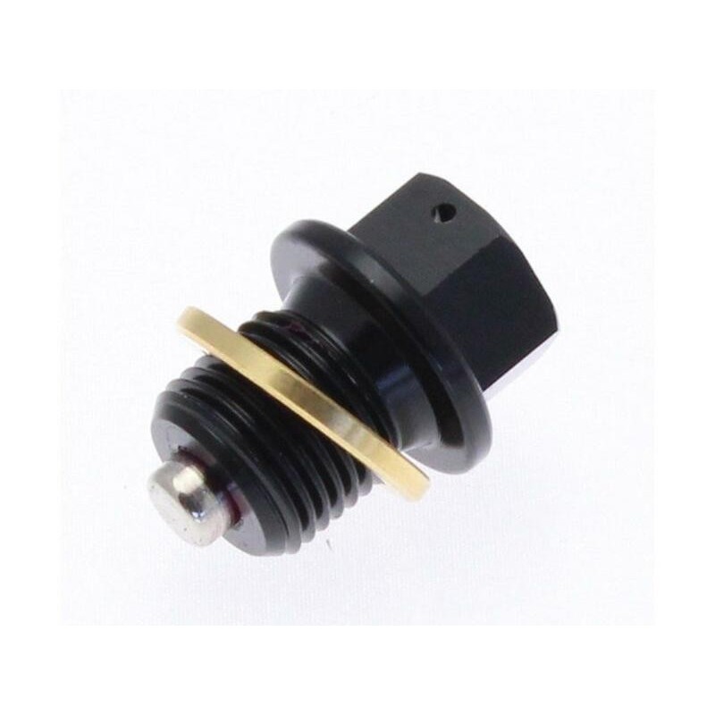 Bouchon de vidange TECNIUM aimanté aluminium noir M19 x 1,5 x 14