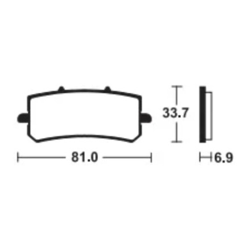 Plaquettes de frein TECNIUM métal fritté - MTR462