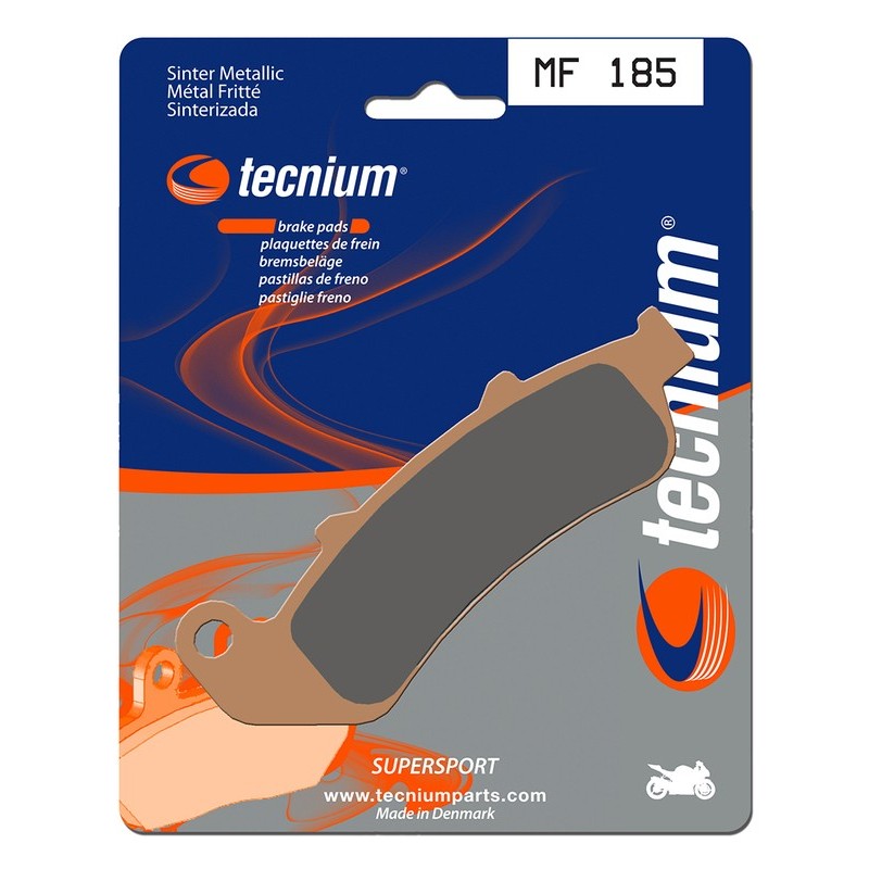 Plaquettes de frein TECNIUM Performance métal fritté - MF185 Plaquettes de frein TECNIUM Performance métal fritté - MF185