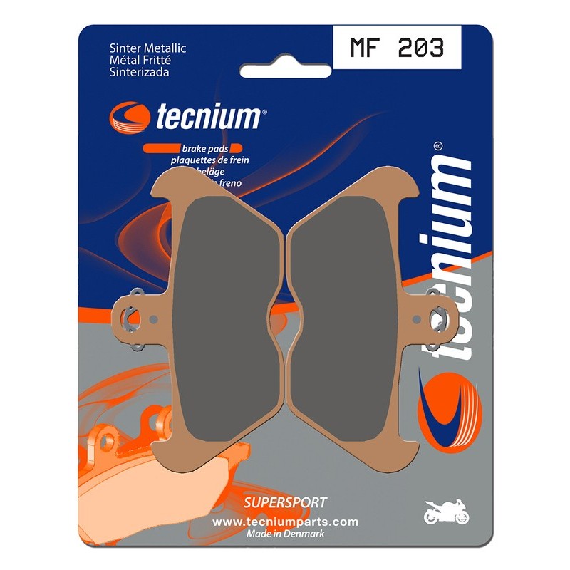 Plaquettes de frein TECNIUM Performance métal fritté - MF203 Plaquettes de frein TECNIUM Performance métal fritté - MF203