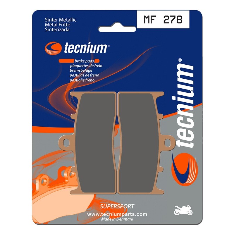 Plaquettes de frein TECNIUM Performance métal fritté - MF278 Plaquettes de frein TECNIUM Performance métal fritté - MF278