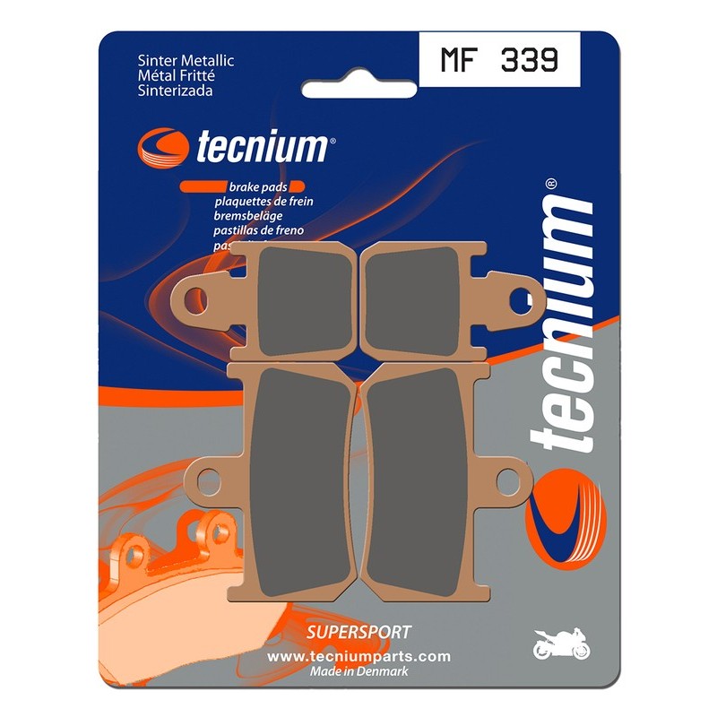Plaquettes de frein TECNIUM Performance métal fritté - MF339 Plaquettes de frein TECNIUM Performance métal fritté - MF339