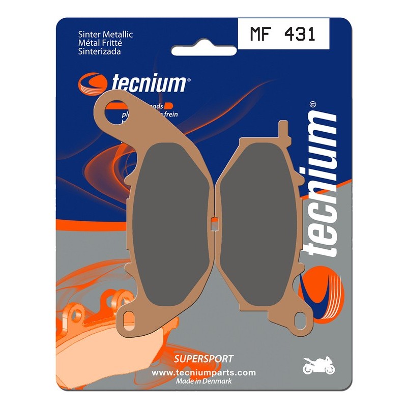 Plaquettes de frein TECNIUM Performance métal fritté - MF431 Plaquettes de frein TECNIUM Performance métal fritté - MF431