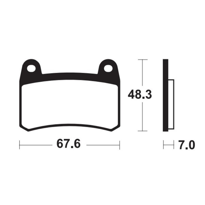 Plaquettes de frein TECNIUM Performance métal fritté - MF433 Plaquettes de frein TECNIUM Performance métal fritté - MF433