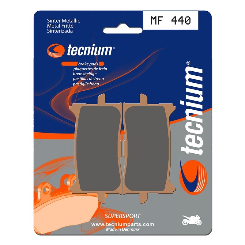 Plaquettes de frein TECNIUM Performance métal fritté - MF440 Plaquettes de frein TECNIUM Performance métal fritté - MF440