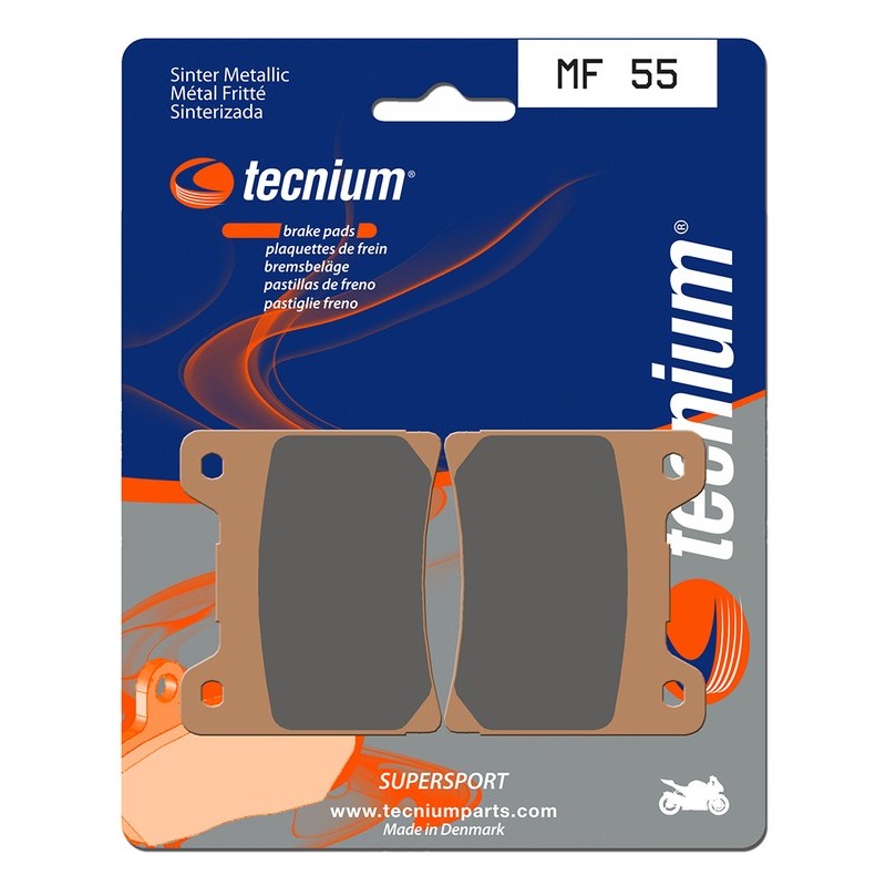 Plaquettes de frein TECNIUM Performance métal fritté - MF55 Plaquettes de frein TECNIUM Performance métal fritté - MF55