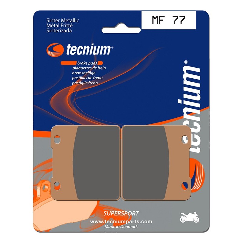 Plaquettes de frein TECNIUM Performance métal fritté - MF77 Plaquettes de frein TECNIUM Performance métal fritté - MF77