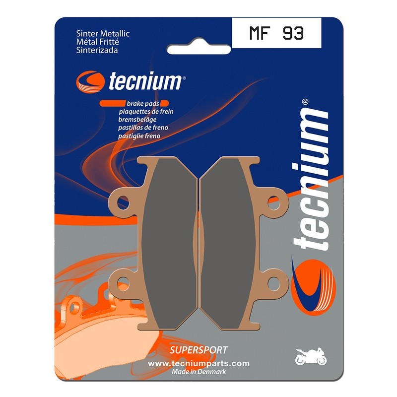 Plaquettes de frein TECNIUM Performance métal fritté - MF93 Plaquettes de frein TECNIUM Performance métal fritté - MF93