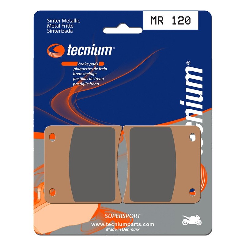 Plaquettes de frein TECNIUM Performance métal fritté - MR120 Plaquettes de frein TECNIUM Performance métal fritté - MR120