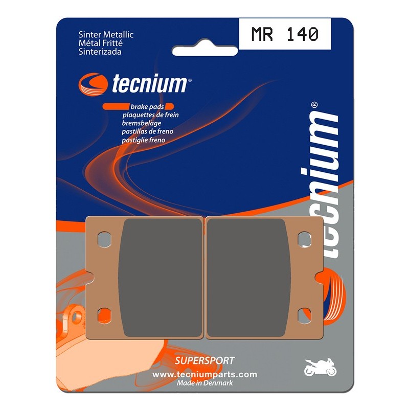 Plaquettes de frein TECNIUM Performance métal fritté - MR140 Plaquettes de frein TECNIUM Performance métal fritté - MR140