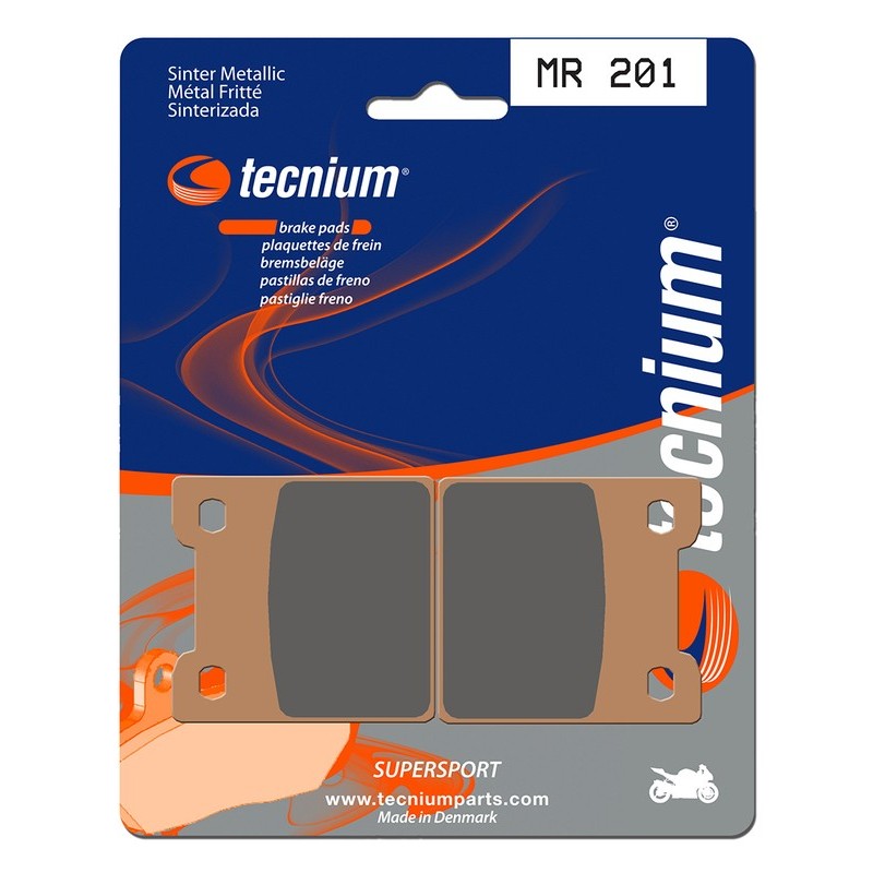 Plaquettes de frein TECNIUM Performance métal fritté - MR201 Plaquettes de frein TECNIUM Performance métal fritté - MR201