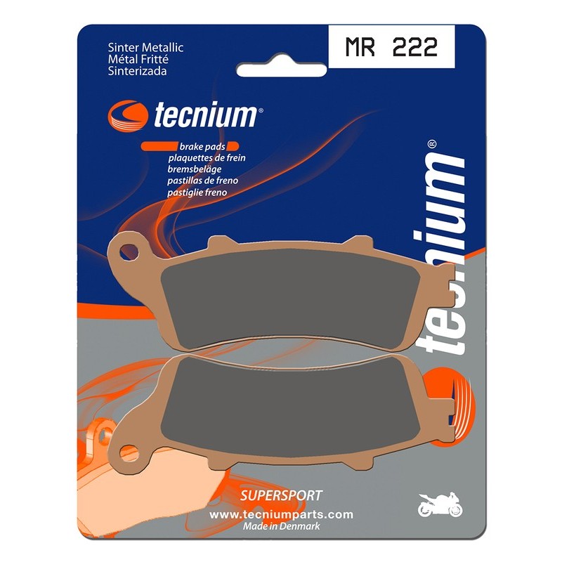 Plaquettes de frein TECNIUM Performance métal fritté - MR222 Plaquettes de frein TECNIUM Performance métal fritté - MR222