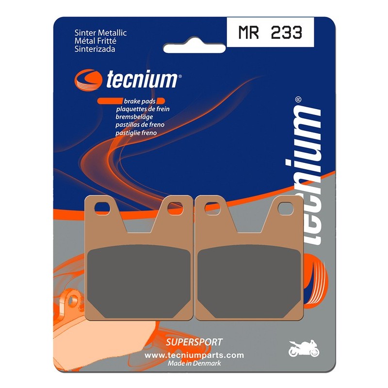 Plaquettes de frein TECNIUM Performance métal fritté - MR233 Plaquettes de frein TECNIUM Performance métal fritté - MR233