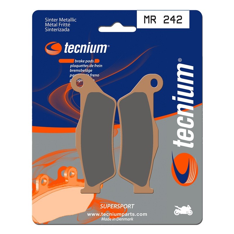 Plaquettes de frein TECNIUM Performance métal fritté - MR242 Plaquettes de frein TECNIUM Performance métal fritté - MR242