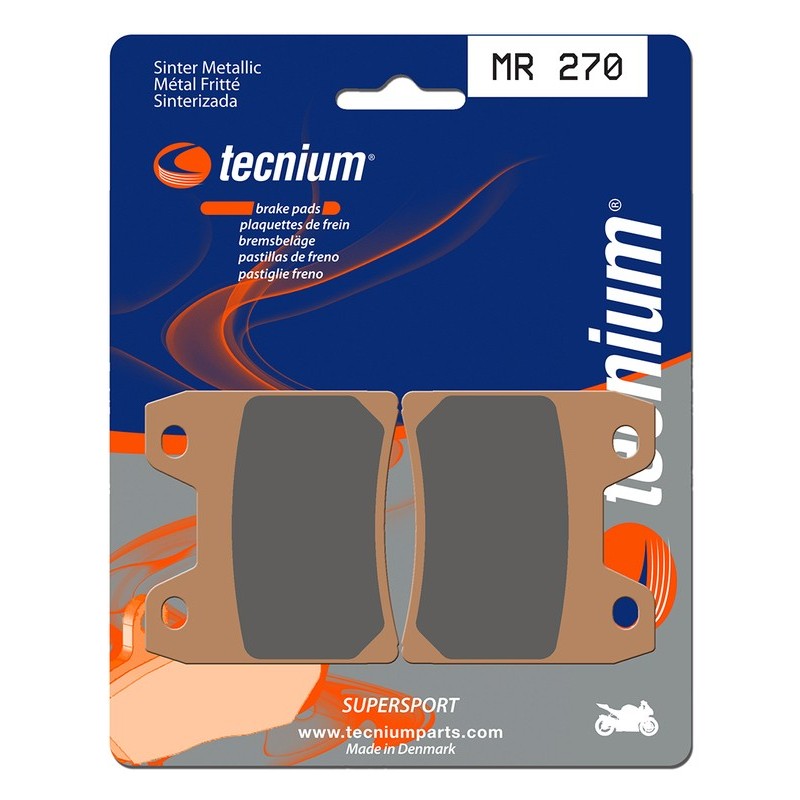 Plaquettes de frein TECNIUM Performance métal fritté - MR270 Plaquettes de frein TECNIUM Performance métal fritté - MR270