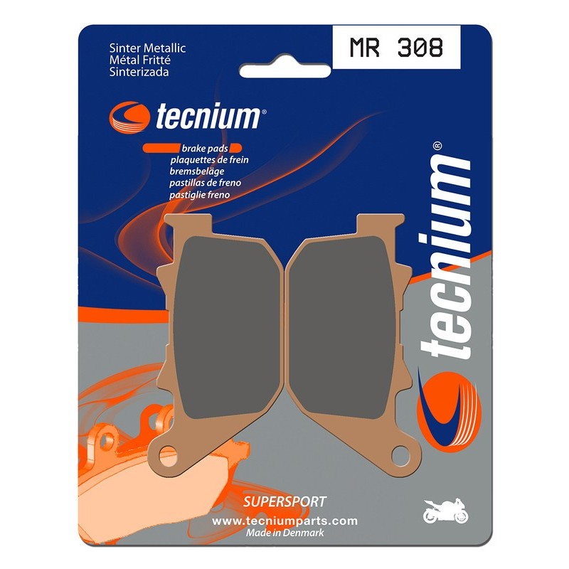 Plaquettes de frein TECNIUM Performance métal fritté - MR308 Plaquettes de frein TECNIUM Performance métal fritté - MR308