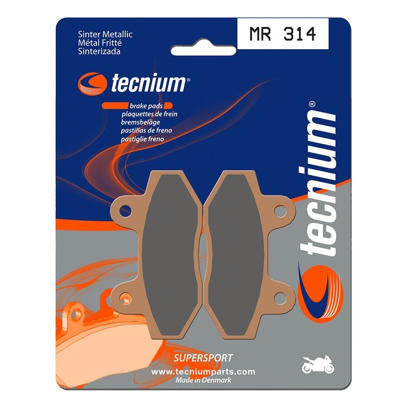 Plaquettes de frein TECNIUM Performance métal fritté - MR314 Plaquettes de frein TECNIUM Performance métal fritté - MR314