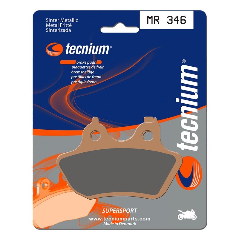 Plaquettes de frein TECNIUM Performance métal fritté - MR346 Plaquettes de frein TECNIUM Performance métal fritté - MR346