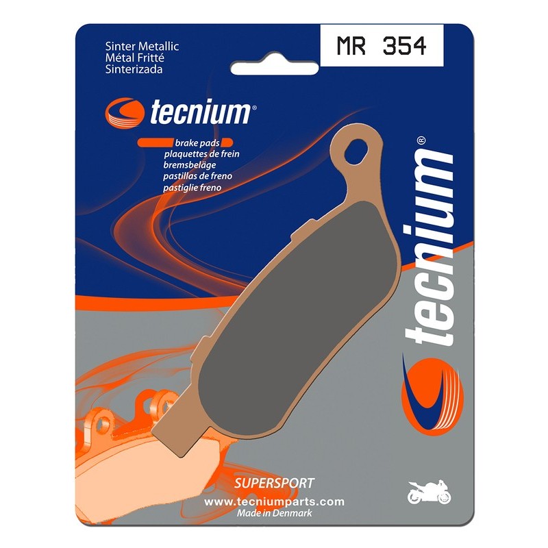 Plaquettes de frein TECNIUM Performance métal fritté - MR354 Plaquettes de frein TECNIUM Performance métal fritté - MR354