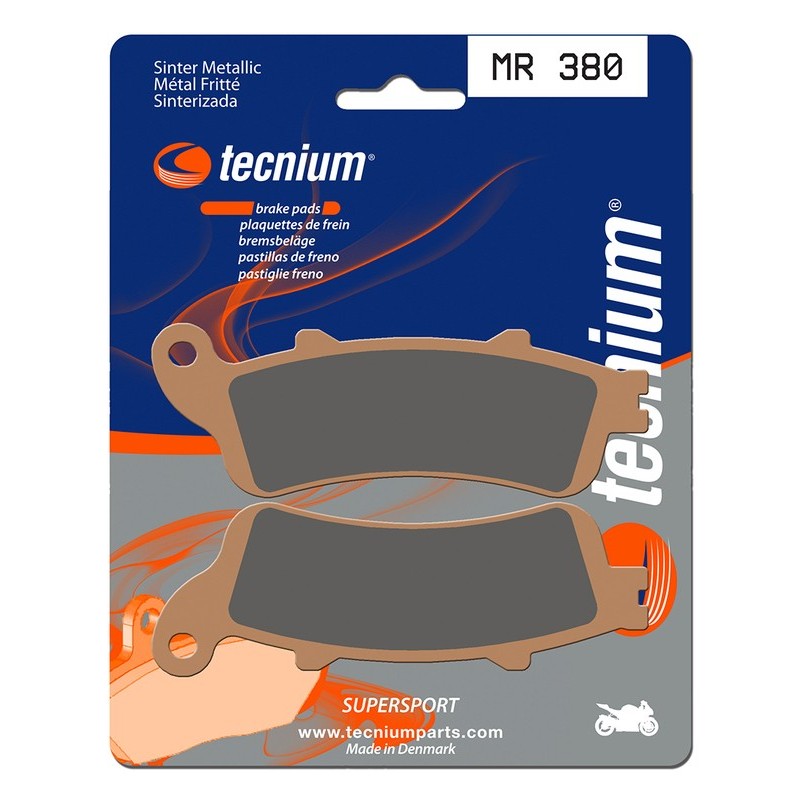 Plaquettes de frein TECNIUM Performance métal fritté - MR380 Plaquettes de frein TECNIUM Performance métal fritté - MR380