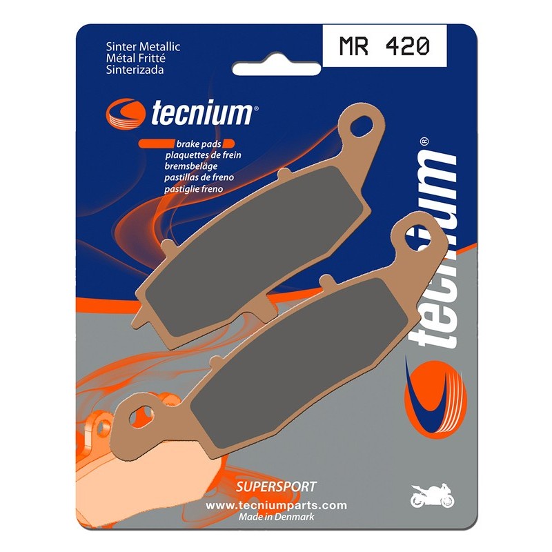 Plaquettes de frein TECNIUM Performance métal fritté - MR420 Plaquettes de frein TECNIUM Performance métal fritté - MR420