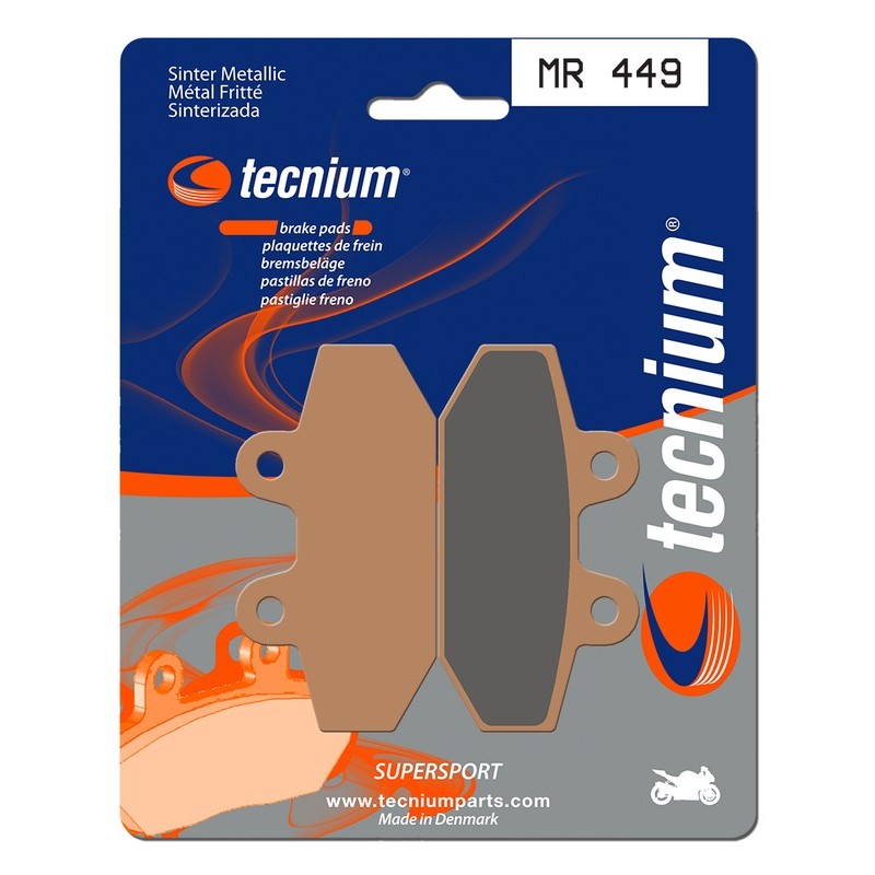Plaquettes de frein TECNIUM Performance métal fritté - MR449 Plaquettes de frein TECNIUM Performance métal fritté - MR449