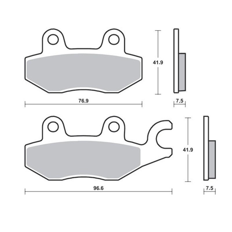 Plaquettes de frein TECNIUM Professional Racing métal fritté - MSR455 Plaquettes de frein TECNIUM Professional Racing métal fritté - MSR455