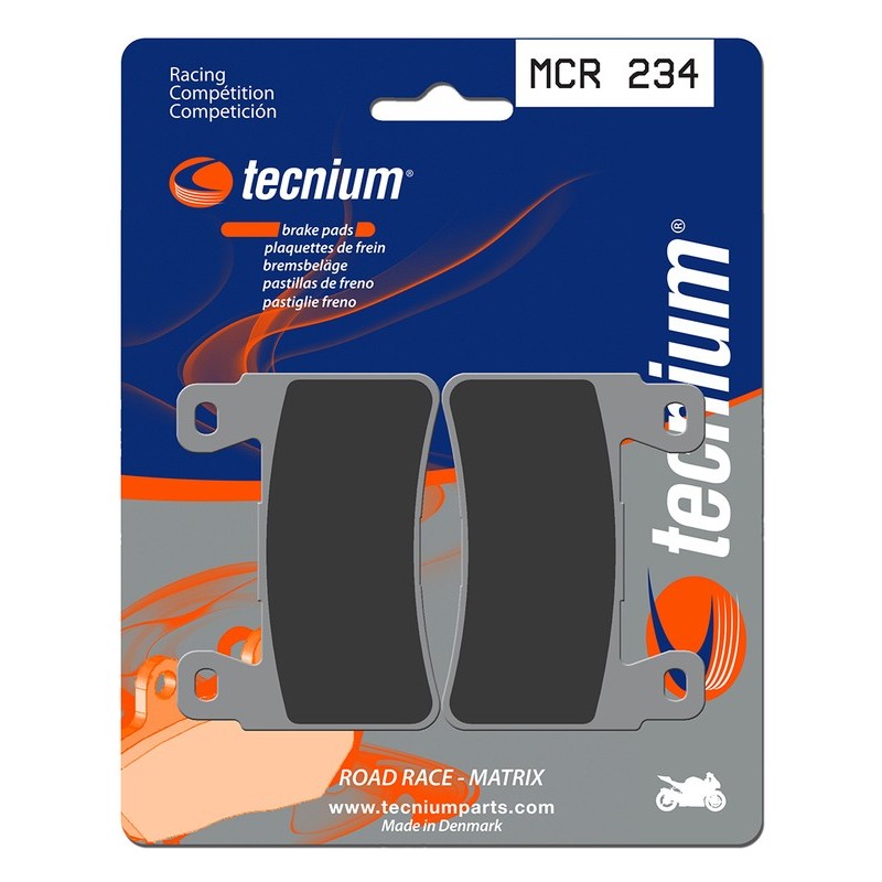 Plaquettes de frein TECNIUM Racing métal fritté carbone - MCR234 Plaquettes de frein TECNIUM Racing métal fritté carbone - MCR234