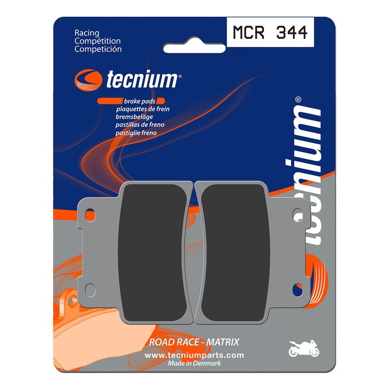 Plaquettes de frein TECNIUM Racing métal fritté carbone - MCR344 Plaquettes de frein TECNIUM Racing métal fritté carbone - MCR344