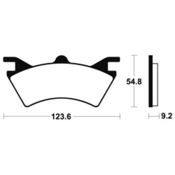 Plaquettes de frein TECNIUM Racing Motocross / enduro métal fritté - MOR257