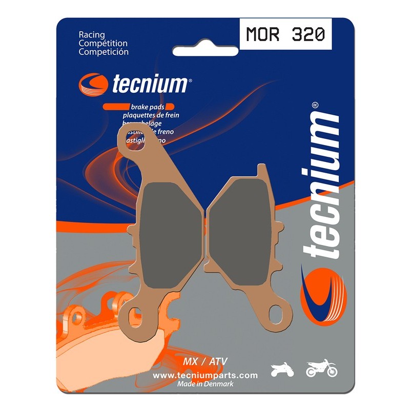 Plaquettes de frein TECNIUM Racing Motocross / enduro métal fritté - MOR320 Plaquettes de frein TECNIUM Racing Motocross / enduro métal fritté - MOR320
