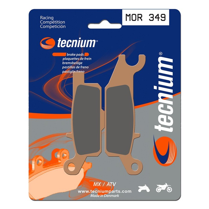 Plaquettes de frein TECNIUM Racing Motocross / enduro métal fritté - MOR349 Plaquettes de frein TECNIUM Racing Motocross / enduro métal fritté - MOR349