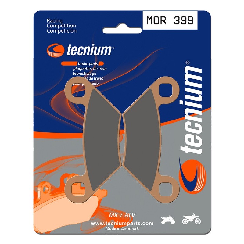 Plaquettes de frein TECNIUM Racing Motocross / enduro métal fritté - MOR399 Plaquettes de frein TECNIUM Racing Motocross / enduro métal fritté - MOR399