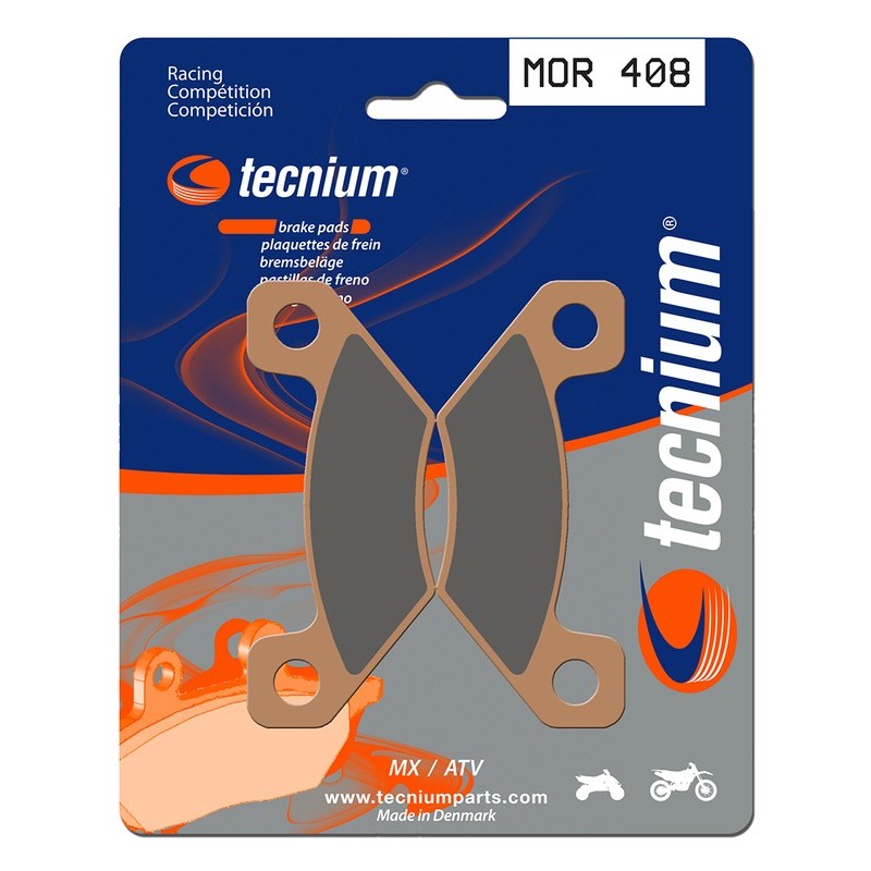 Plaquettes de frein TECNIUM Racing Motocross / enduro métal fritté - MOR408 Plaquettes de frein TECNIUM Racing Motocross / enduro métal fritté - MOR408