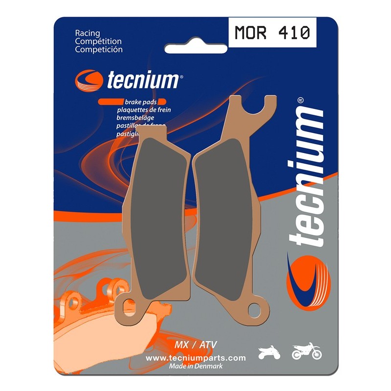 Plaquettes de frein TECNIUM Racing Motocross / enduro métal fritté - MOR410 Plaquettes de frein TECNIUM Racing Motocross / enduro métal fritté - MOR410
