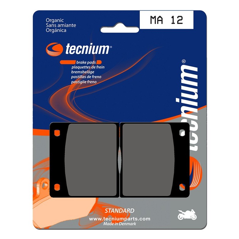 Plaquettes de frein TECNIUM route organique - MA12 Plaquettes de frein TECNIUM route organique - MA12