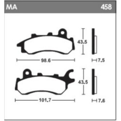 Plaquettes de frein route organique - MA458