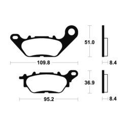 Plaquettes de frein Scooter organique - ME358