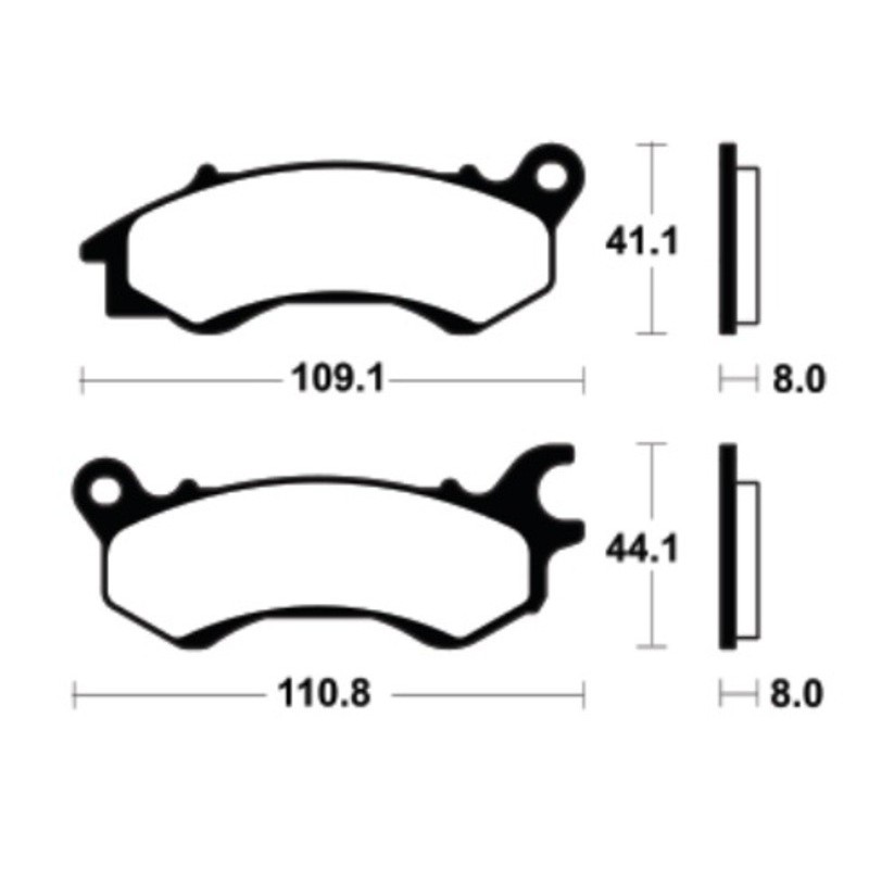 Plaquettes de frein scooter organique - ME469 Plaquettes de frein scooter organique - ME469
