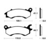 Plaquettes de frein scooter organique - ME469