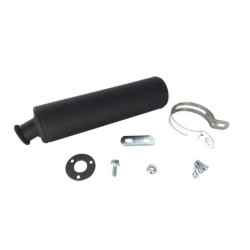 Silencieux acier noir Derbi/Gilera/Aprilia