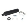 Silencieux acier noir Derbi/Gilera/Aprilia