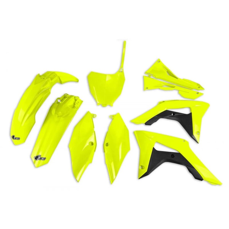 Kit plastiques UFO 450 CRF 2017 à 2020 jaune fluo Kit plastiques UFO 450 CRF 2017 à 2020 jaune fluo
