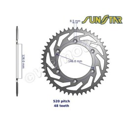 Couronne acier SUNSTAR RM RMZ 49 dents